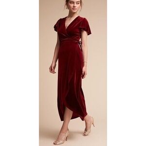 backless prom dress Mermaid Burgundy Halter V-Neck Sleeveless Backless Prom Dresses